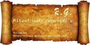 Ritzel Gyöngyvirág névjegykártya